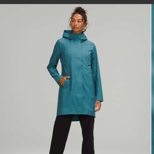 Lululemon Rain Rebel Rain Jacket, 8, blue